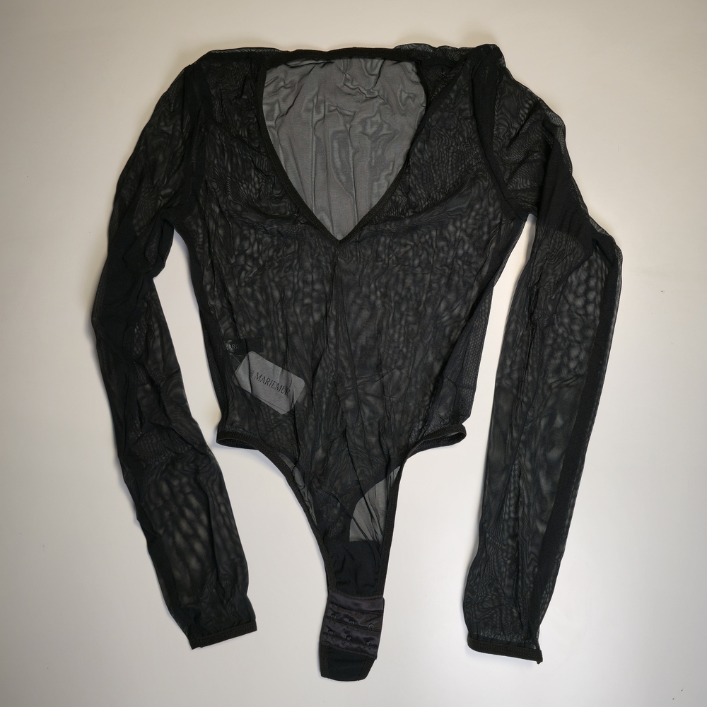 Mariemur Black Mesh Bodysuit